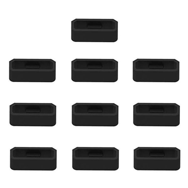 10 st klockarmband ring 18/20/22/26mm mjuk silikon ersättnings klockarmband spänne loop hållare hållare för Garmin Fenix 6x 6s Black C