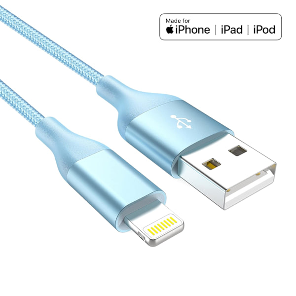 [Apple Mfi-certifierad] 4Colorful Lightning-kabel 4-pack 6 fot