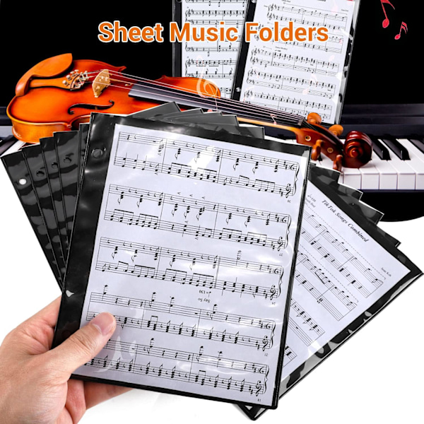 Enkeltsidet Flip Folder Sider (15 stk.) - Marching Band Musical Flip
