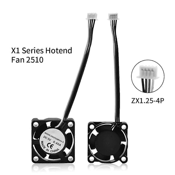 3D-skrivar Hot End Kylfläkt 18000 Varv/min 2510 Axialfläkt 5V 3D-skrivartillbehör 18000 Varv/min för X1/X1C