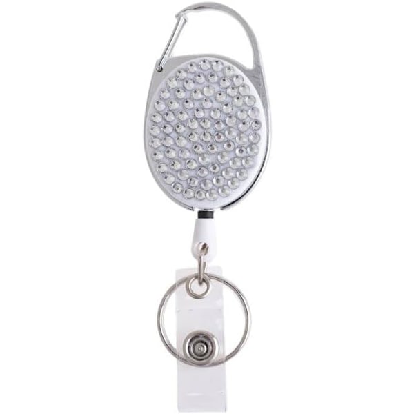 Fashion Premium Heavy Duty Style Crystal Halskæde, Retractable ID