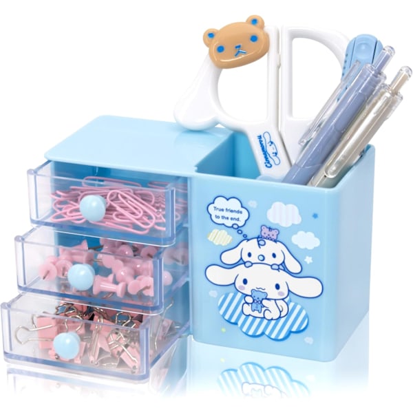 nime Desktop Cinnmoroll Skrivebords Kontorartikler Continer n Holder til Skrivebord Sød ncil Kop Pot Mkeup Penselholder Mini Box B B