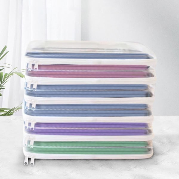 Zipper Hard Bag Opbevaringsboks Beholder Til Legetøj Gennemsigtig Stablebar Opbevaringsbeholdere Med Låg Til Legetøj Makeup Håndværk Tilbehør Opbevaring Peil Etui (Lille & Stor)