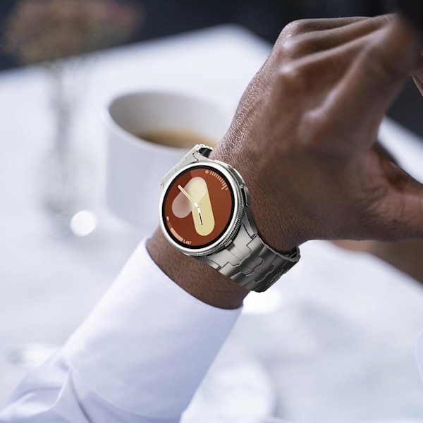 Kompatibel med   Galaxy Watch 7 6 5 4 FE 40mm 44mm Rem til mænd, rustfrit stål med foldelås uden mellemrum Galaxy Watch 6 Classic/5 Pro/4