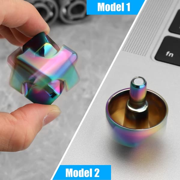Infinite Gear Fidget Cube - 2-i-1 Transformabel Spinner - Stresslindring (Regnbåge)