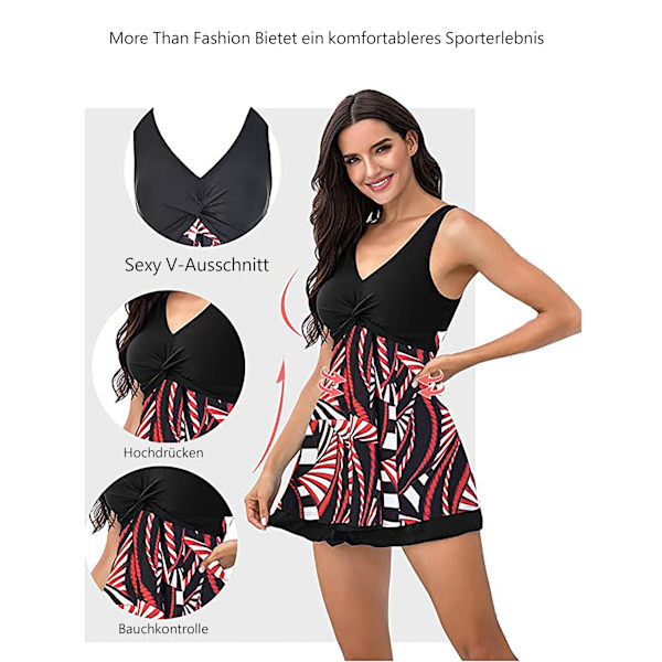 Plus Size Figurfit Badedragt i ét Stykke