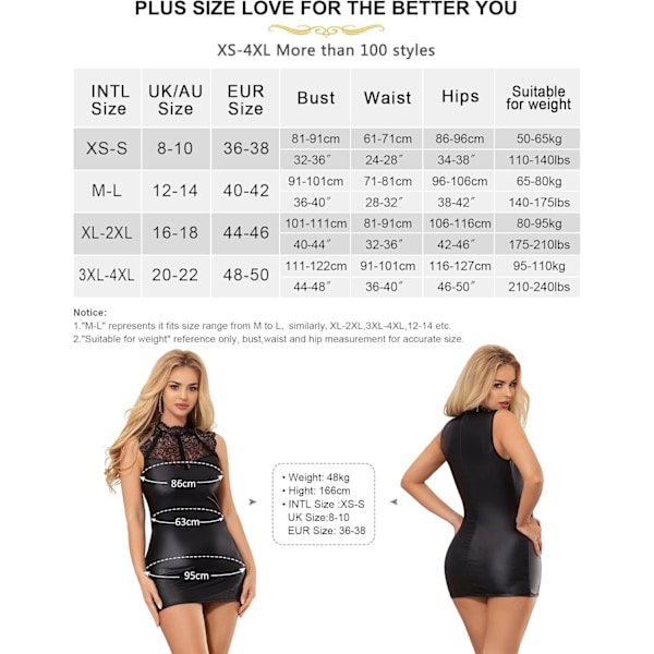 Blondertleneck Minikjole - Ermeløs, Bodycon, Plus Size, Clubwear