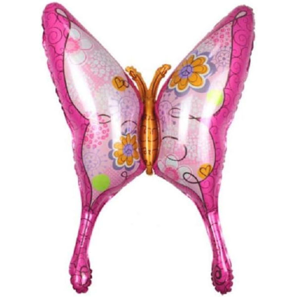 2 stk. Butterfly folie ballong aluminiumfolie