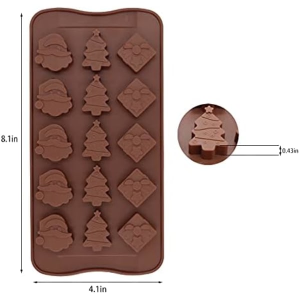 Jule silikoneforme - Xmas chokolade slikforme (3 stk)