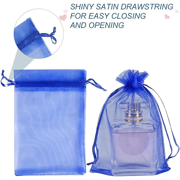Transparenta organzapåsar, 100 st. 4x6 tum