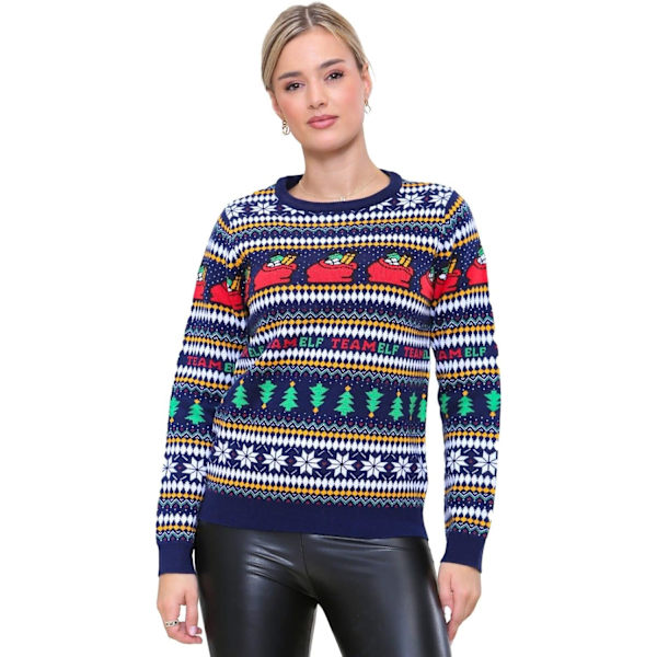 Festlige juletrøjer til kvinder UK langærmet elf sweatshirt