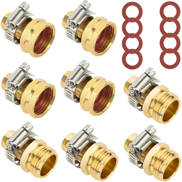 3/4\" Aluminium Have Slange Reparationsstik med Rustfrit Stål