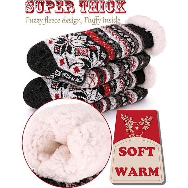 Kvinnors tofflor luddiga strumpor fluffiga mysiga stuga varma vinter mjuka tjocka bekväma fleece