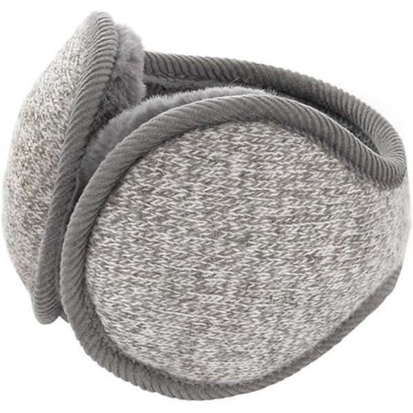 Unisex Varm Stickade Öronmuffar Dam Cashmere Vinter Ren Färg Utomhus Päls