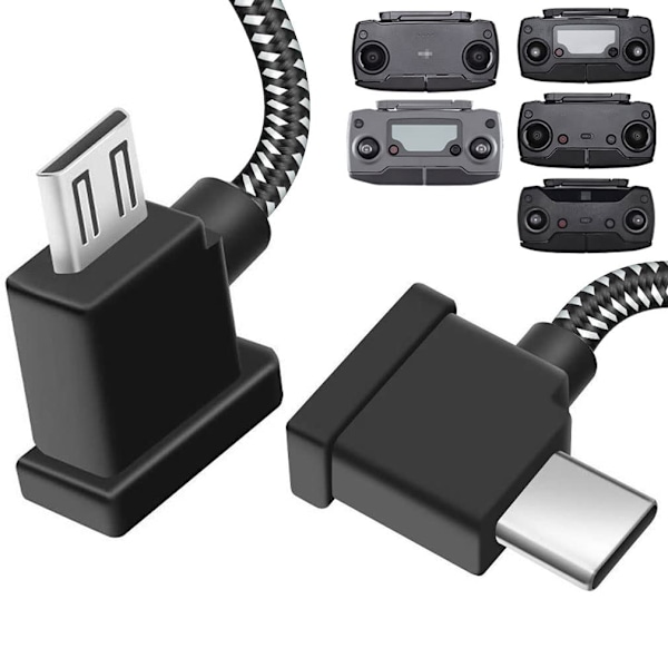 1 fot Micro till USB C fjernkontrollkabel for Dji Mavic