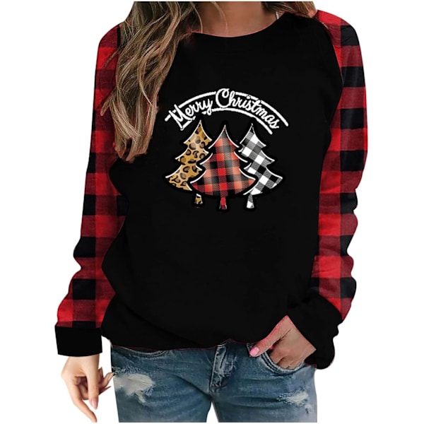 Jultröjor för kvinnor 2023 Höstmode Raglan Långärmad Pullover