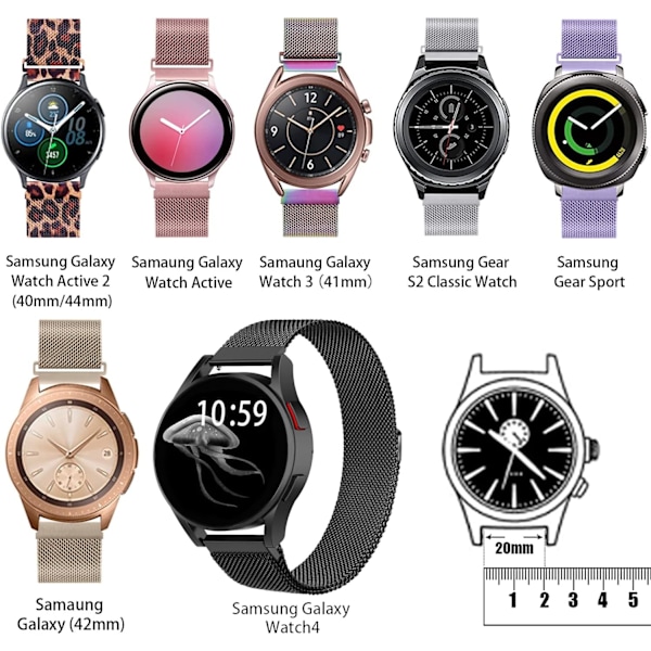 Ur kompatibel med Galaxy Watch 42mm/Active2 44mm