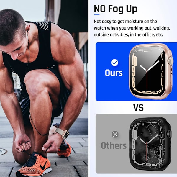 2 i 1 vattentätt fodral för Apple Watch-skärm