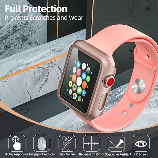 Kompatibel med Apple Watch Series 3 / Series 2 deksel med skjermbeskytter