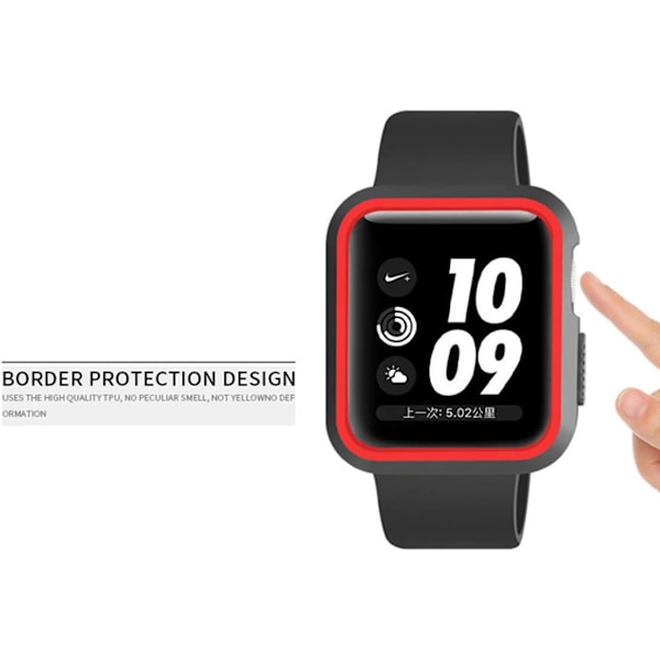 Kompatibel med Apple Watch SE Series 6 Series 5 Series 4 44mm 40mm Etui Silikone Bumper Modstandsdygtig Vandtæt Stødsikker Beskyttende til Ap