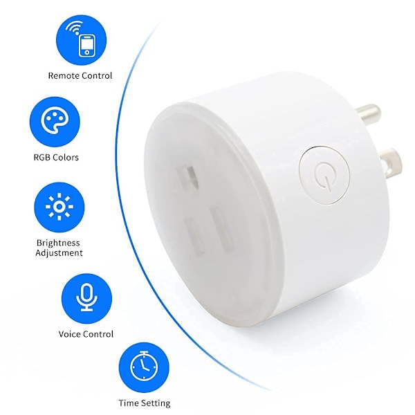 Wifi Smart Plug med Udtag Tuya Smart Life App Remote