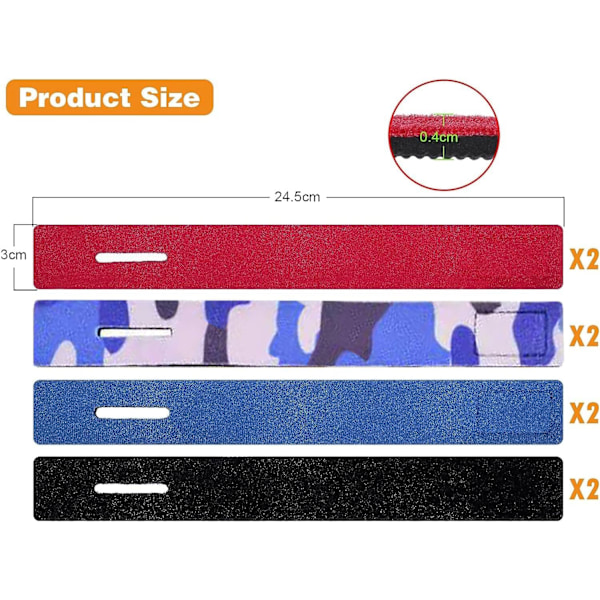 Fiske Stang Belter (8PCS) - Elastiske Magiske Agnsremmer for Fiskestenger og Utstyr