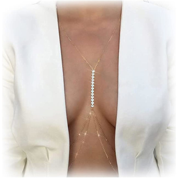 Guld kroppskedja Smycken för kvinnor Body Chain halsband