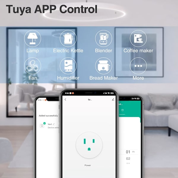 Wifi Smart Plug, Bibikoo Lokal Stemmestyring, Fjernbetjening Tuya