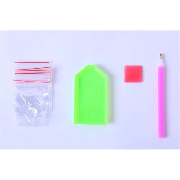 5D DIY DIAMANT Maleri Fuld boremaskine trailer nøglering nøglering gave til kvinder m? Dchen lomme pung af håndtasker vedhæftet (d) d d d d d.