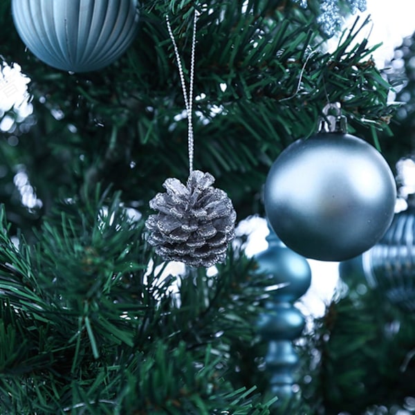 60st Blå Julgranskulor Ornament Set Osplitterbar Jul Bling-Bling