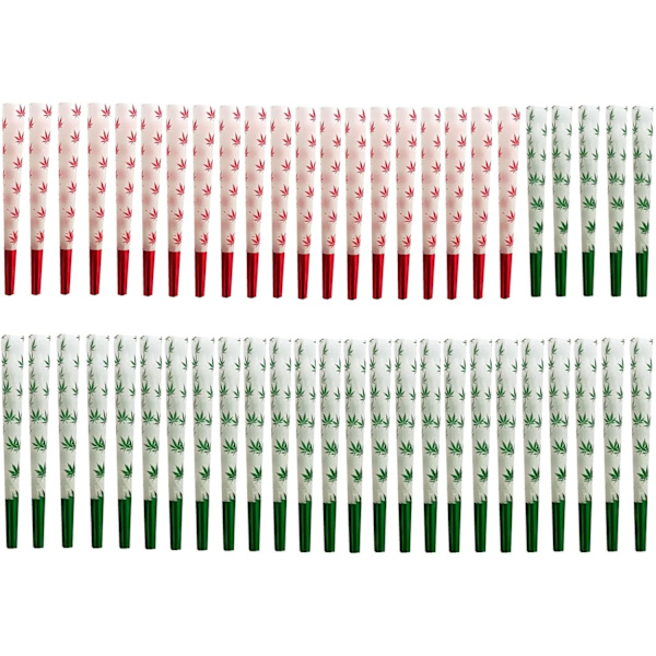 50-pak glitterkon og skje formverktøy (blandet blad design)