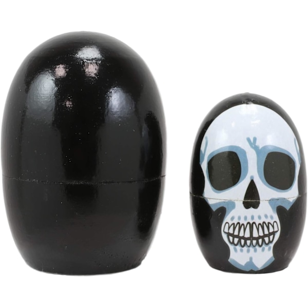 Ebros 5-delt sæt Fantasy Underworld Nesting Dolls Matroyshka Babushka træfigurer 3,75\" høj Ossuary Macabre Accent Statuer (Dag for dag for