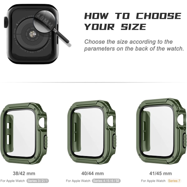 2-pak robust etui, der er kompatibel med Apple Watch