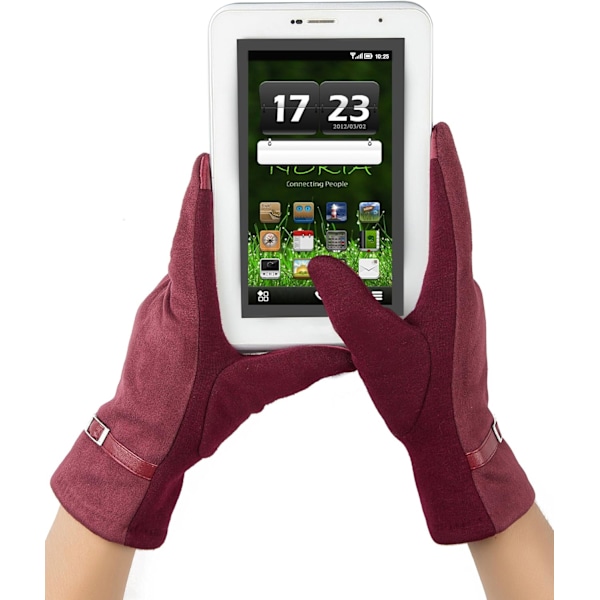Damvantar Vinterhandskar Mode Touchscreen Varma Fleecefodrade Damkalla Kallt Väder
