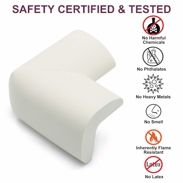 Baby Proofing Edge Corner Protector, Table Bumper Guard, Soft Rubber Foam Guard, 3M Pre-Taped Corners, 20.5 ft (18.1ft Edge + 8 Corners) Baby