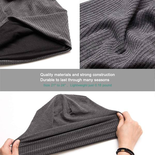 Trendy og stilful hue af kvalitetsstrikket stof Skull Cap Hat