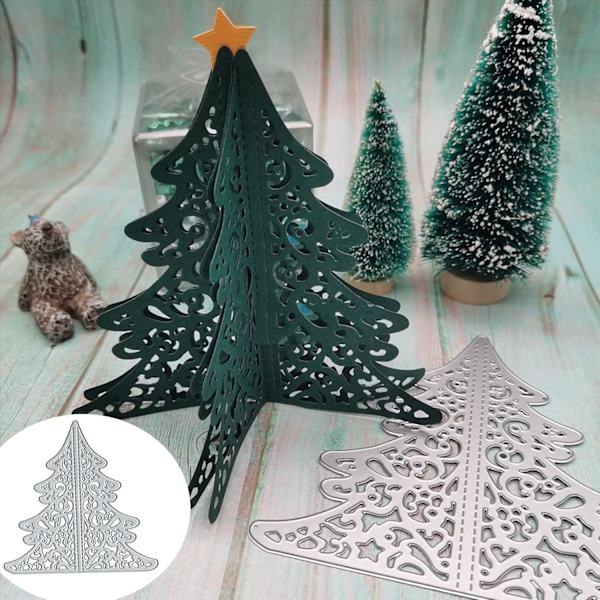 3D Juletræ Metal Die Cuts - DIY Scrapbooking Dekoration