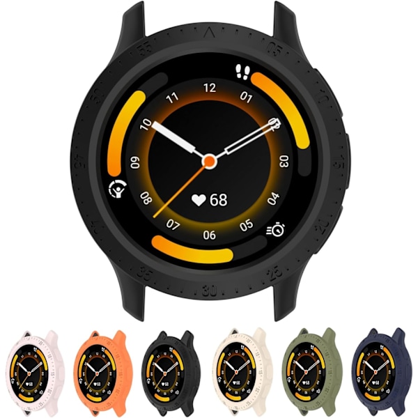 Etui Kompatibelt med Garmin Venu 3 Beskyttelsescovers, Bløde Anti-Drop TPU Udskiftningsbeskyttelsesetuier Smart Watch Tilbehør (Sort) Sort