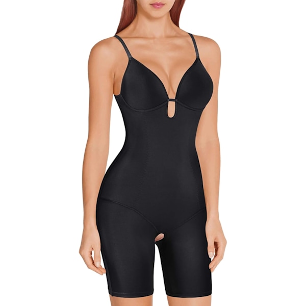 Kvinnors Shapewear Bodysuit Tummy Control Body Shaper Spaghetti Strap BH-topp