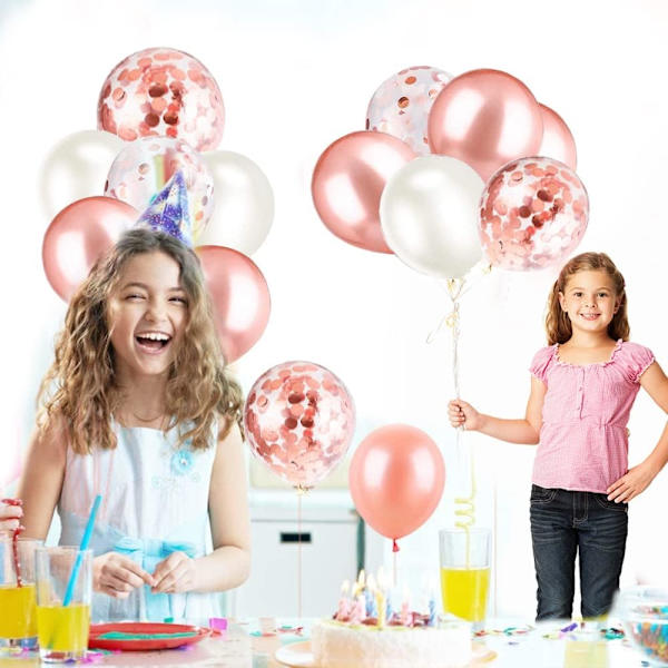30-set roséguldballonger för festdekorationer
