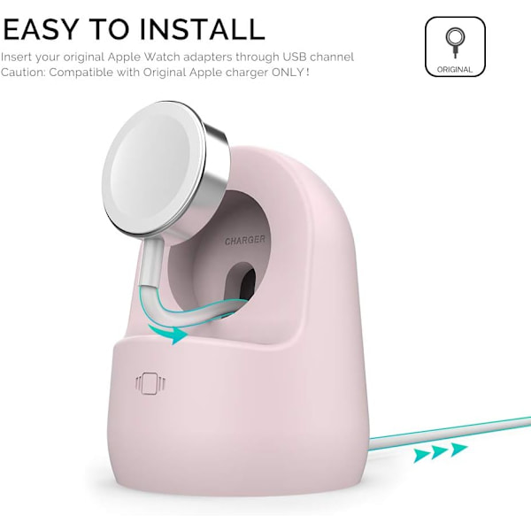 Stativ Silikon Opladningsdock Holder Tilbehør til Apple