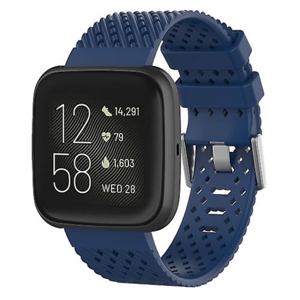 Til Fitbit Versa / Versa 2 / Versa Lite 20 mm åndbart silikone urbånd XSL Blue