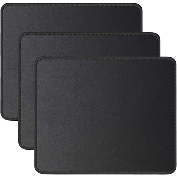 3-pack musmatta med sydd kant, bekväma musmattor