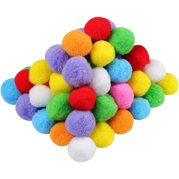 Pompom för pyssel - Paket med 200 färgglada minipompom för DIY-projekt