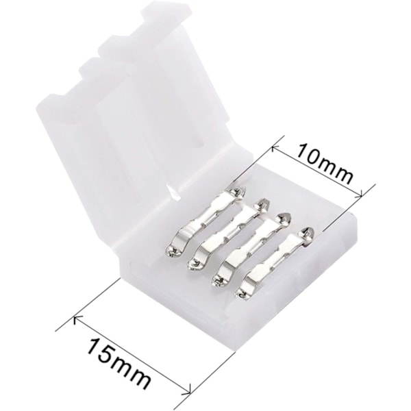 4-pinners RGB LED-lysstripekoblinger - Ideell for flerfargede LED-striper (20 stk.)