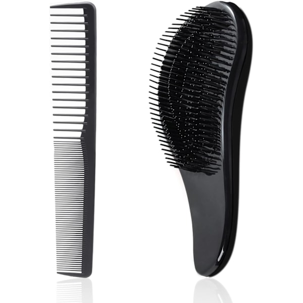 1-pack Shunfa-kam, med 1 gles tät tandkam, detangling-borste