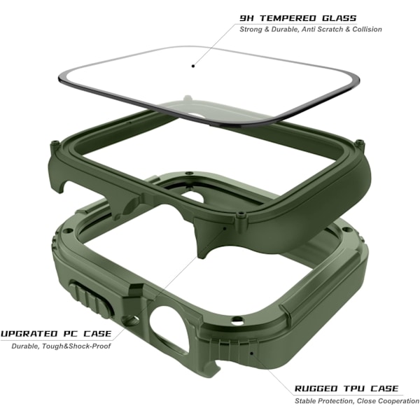 2-pak robust etui, der er kompatibel med Apple Watch