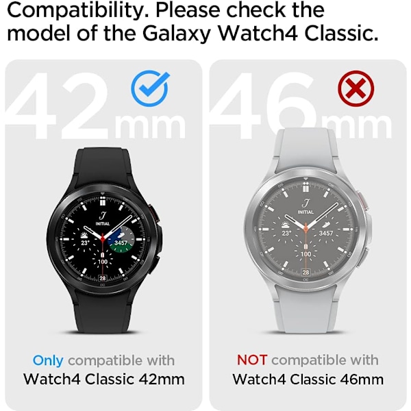 Liquid Air Armor -suojakuori Galaxy Watch 4 Classic 42mm (2021) -kellolle - Mattamusta