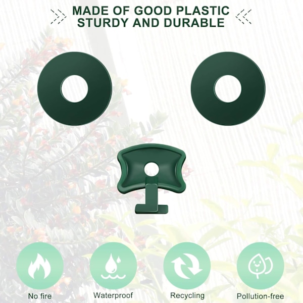 Växthus Twist Clips Plast - Förpackning med 200 Clips för Växthusnät Skuggning