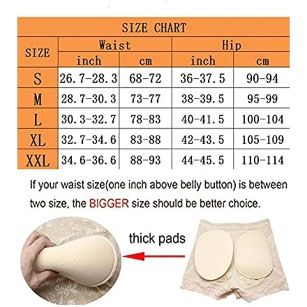 NINGMI Dam Butt Lifter Vadderade Shapewear Förstärkare Kontrolltrosor